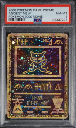 2000 Pokemon Ancient Mew PSA 8 NM-MT Pokemon Movie Game Promo Double Holo Card - Image 1