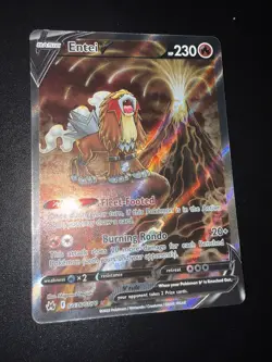 Entei v 2023 Pokemon Crown Zenith Full Art Rare Holo Card #GG36/GG70 - Image 1