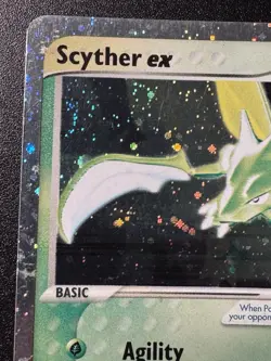 Scyther ex 102/109 EX Ruby & Sapphire Pokemon Card Holo Foil Rare Swirls LP - Image 3