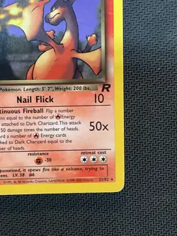 Dark Charizard Team Rocket Non Holo Rare 1st Edition Pokemon Card MP - Image 5