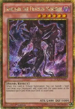 Yugioh - Angmarl the Fiendish Monarch - 1st Gold Secret Rare NM - Free Holo Card - Image 1