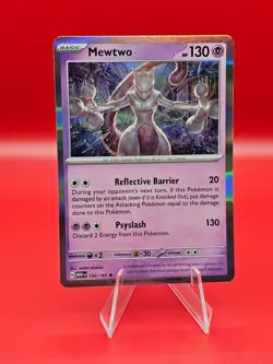 Pokemon TCG: Mewtwo 150/165 Scarlet & Violet 151 Holo Rare Near Mint Card - Image 1
