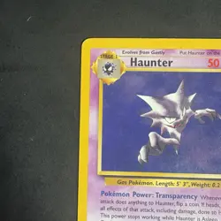 Vintage Pokemon Fossil Haunter Non-holo Rare Card 21/62 Tcg - Image 2