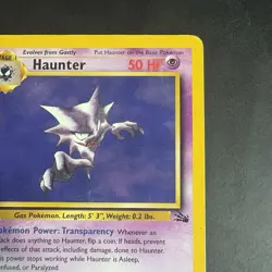Vintage Pokemon Fossil Haunter Non-holo Rare Card 21/62 Tcg - Image 3