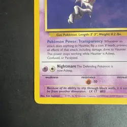 Vintage Pokemon Fossil Haunter Non-holo Rare Card 21/62 Tcg - Image 5