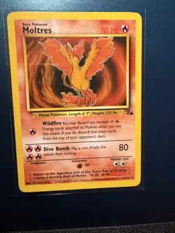 Moltres 27/62 Fossil - Unlimited Edition - Pokemon Card WOTC MP/LP - Image 1
