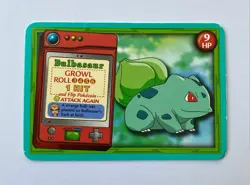 Bulbasaur Growl Vine Whip Jr Adventure Game Card Pokemon Nintendo 1999 - Image 1