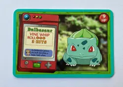 Bulbasaur Growl Vine Whip Jr Adventure Game Card Pokemon Nintendo 1999 - Image 2