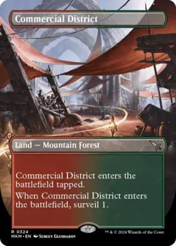 MTG English Commercial District (Borderless) NM Normal Murders at Karlov Manor - Image 1