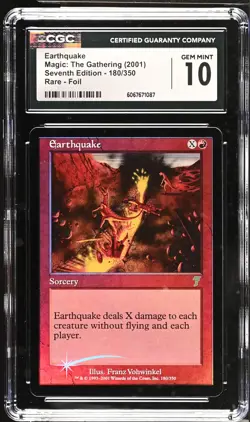EARTHQUAKE 7th Edition Foil Rare CGC 10 MTG [Nostalgium] - Image 1