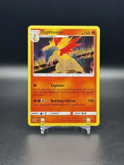 2019 POKEMON SUN & MOON BLACK STAR PROMO #SM185 TYPHLOSION COSMOS HOLO - NM - Image 1