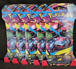 Pokemon TCG Mega Evolution Sleeved Booster Packs - LOT OF 5 - Image 1