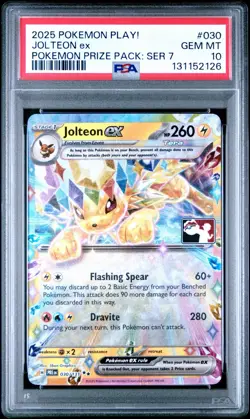 Jolteon Ex 030/131 Prize Pack Series 7 Stamped Play Pokemon PSA 10 Gem Mint - Image 1