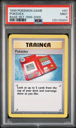 1999 POKEMON BASE SET 1999-2000 “4TH PRINT” #87 POKEDEX PSA 9 - Image 1