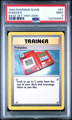 1999 POKEMON BASE SET 1999-2000 “4TH PRINT” #87 POKEDEX PSA 9 - Image 1