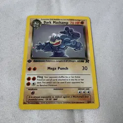 2000 Pokemon Dark Machamp Holo Rare 1st Edition Team Rocket 10/82 LP - Image 1
