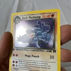 2000 Pokemon Dark Machamp Holo Rare 1st Edition Team Rocket 10/82 LP - Image 3