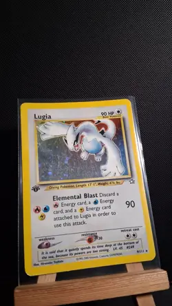 Lugia 9/111 1st Edition Holo Neo Genesis 2000 Pokemon WOTC Vintage Rare SSP lp - Image 3