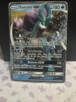 Pokemon TCG Suicune GX 60/214 SM Lost Thunder Ultra Rare Holo NM - Image 1