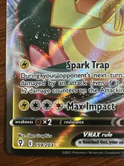 Dracozolt VMAX 059/203 Full Art Ultra Rare Evolving Skies Pokemon TCG - Image 5