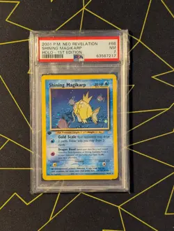 Pokemon Shining Magikarp Neo Revelation 1st Edition Holo Secret Rare #66 PSA 7 - Image 1