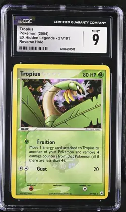 Pokemon Tropius 27/101 Reverse Holo EX Hidden Legends - CGC 9 - Image 1
