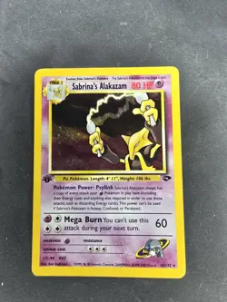 Pokemon TCG- Sabrina's Alakazam 16/132 Gym Challenge -1st Edition Holo Rare - Image 4