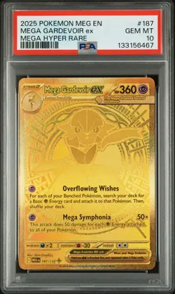 2025 POKEMON MEG EN-MEGA EVOLUTION MEGA HYPER RARE #187 MEGA GARDEVOIR EX PSA 10 - Image 1