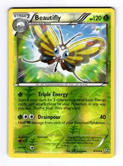Beautifly Dragons Exalted #8 (2012) Rare Reverse Holo NM Pokemon - Image 1