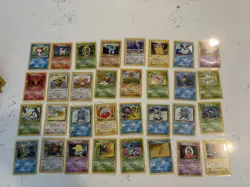 Lot of 32 Pokemon 1999 Base Set Unlimited Cards- Near Mint/ Light Play LOT #1 - Image 1