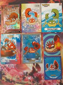 Kingler Fan Art Bundle of 7 Peruvian Cards + Stickers NOT Official Pokemon PL-NM - Image 1