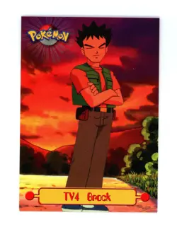 Pokemon Card - Brock TV4 - Green Logo - Topps Series 1 - Image 1