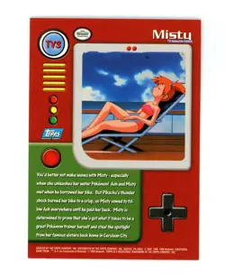 Pokemon Card - Misty TV3 - Blue Logo - Topps Series 1 - Image 2