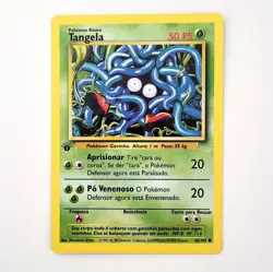Pokemon TCG Tangela 66/102 1st Edition Base Set Portuguese Card - Image 1
