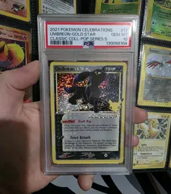 PSA 10 Umbreon Gold Star 17/17 Celebrations Holo Graded Pokemon Card - Image 1