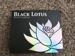 Black Lotus Relief Sculpture (Serialized #203 / 5000) w/ metal and 2 proxy cards - Image 1