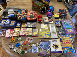 Pokemon Lot: 1,100+ Cards, Training Books, Tin Boxes, Figures and More - Image 1