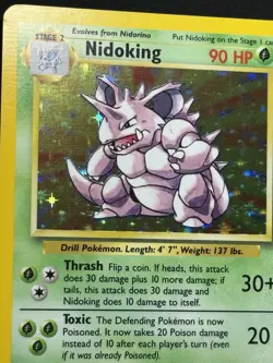 Pokemon TCG Nidoking Base Set Holo Unlimited Rare Card 11/102 LP - Image 4