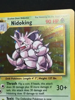 Pokemon TCG Nidoking Base Set Holo Unlimited Rare Card 11/102 LP - Image 5