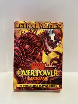 1995 FLEER Marvel OverPower Lethal Allies Card Game & 7 Mission Carnage Cards - Image 1