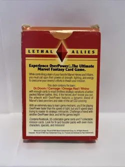 1995 FLEER Marvel OverPower Lethal Allies Card Game & 7 Mission Carnage Cards - Image 2