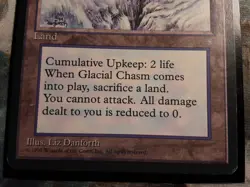 Glacial Chasm Ice Age Uncommon (PANGOLIN MTG) LP/LP+ See Pics! - Image 3