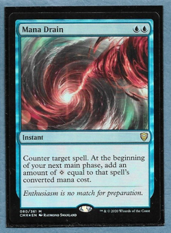 111 Mana Drain Foil Commander Legends (CMR) #080 Near Mint Never Played MTG - Image 1
