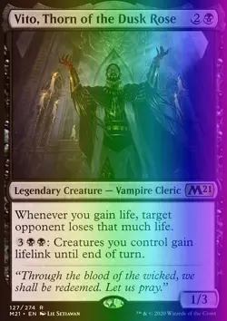 MTG Vito, Thorn of the Dusk Rose (127/470) Core Set 2021 NM FOIL - Image 1