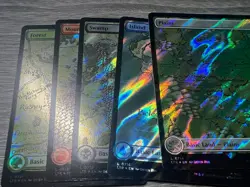 MTG, Lord Of The Rings | Set of 5 Basic Lands | Full Art | Surge Foil - Image 1