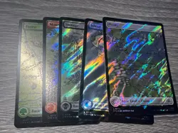 MTG, Lord Of The Rings | Set of 5 Basic Lands | Full Art | Surge Foil - Image 4