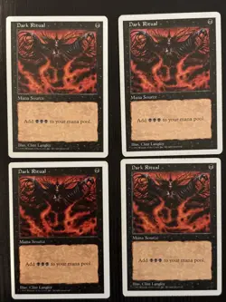 Dark Ritual 5th/Fifth Edition Light And Medium Play X4 - Image 1