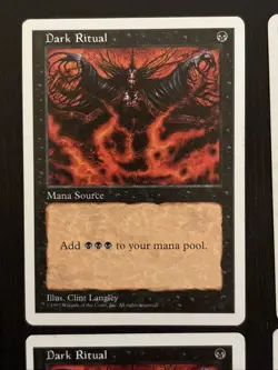 Dark Ritual 5th/Fifth Edition Light And Medium Play X4 - Image 2