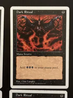 Dark Ritual 5th/Fifth Edition Light And Medium Play X4 - Image 3