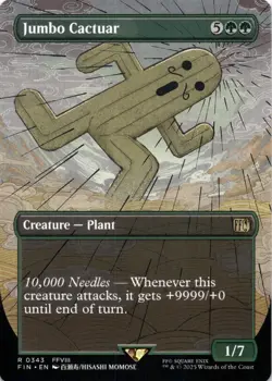 Jumbo Cactuar BORDERLESS Final Fantasy Magic MTG NM - Image 1